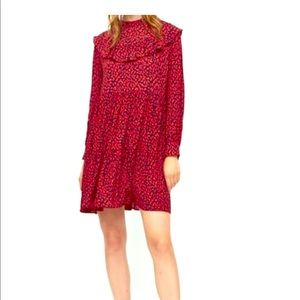 Zara Ruffled Print Dress